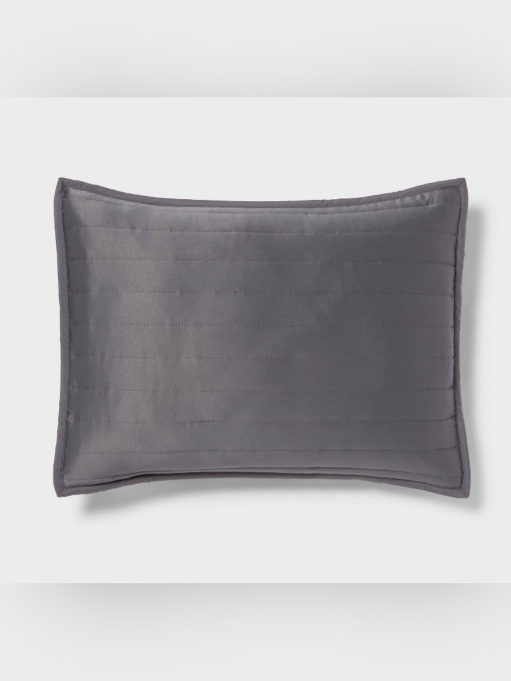 2 Pack Standard Satin Quilt Sham Gray Room Essentials